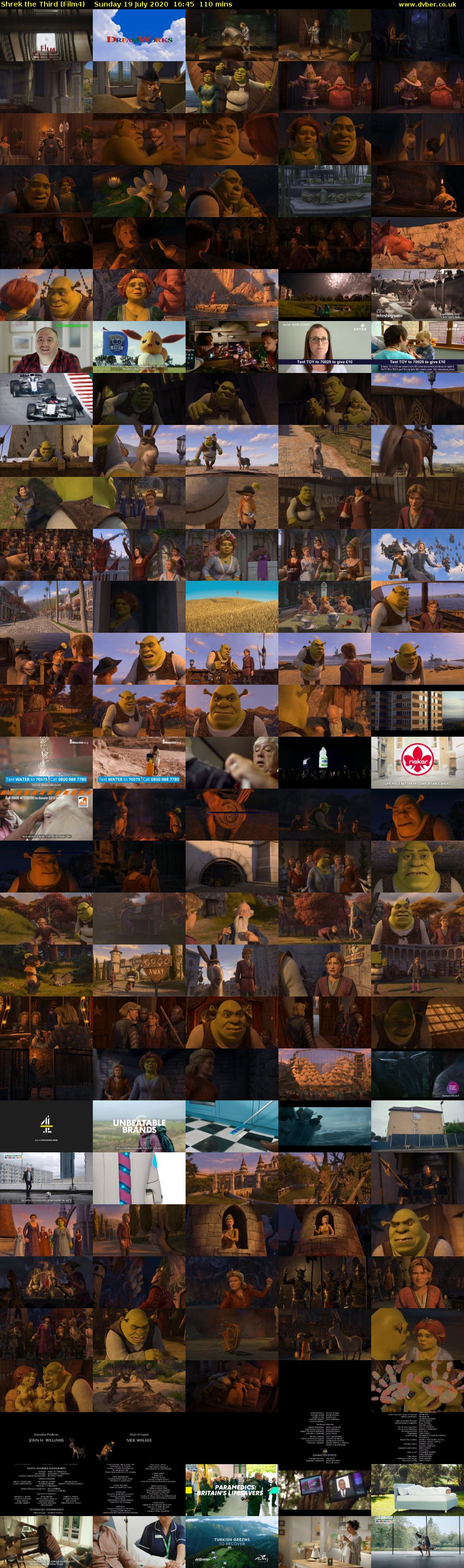 Shrek the Third (Film4) Sunday 19 July 2020 16:45 - 18:35
