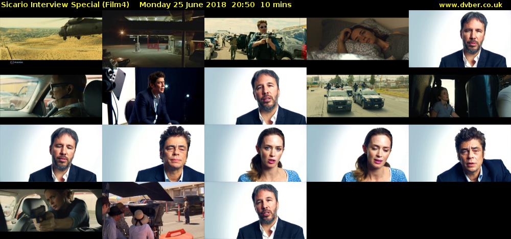 Sicario Interview Special (Film4) Monday 25 June 2018 20:50 - 21:00