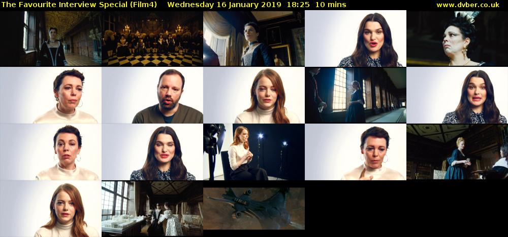 The Favourite Interview Special (Film4) Wednesday 16 January 2019 18:25 - 18:35