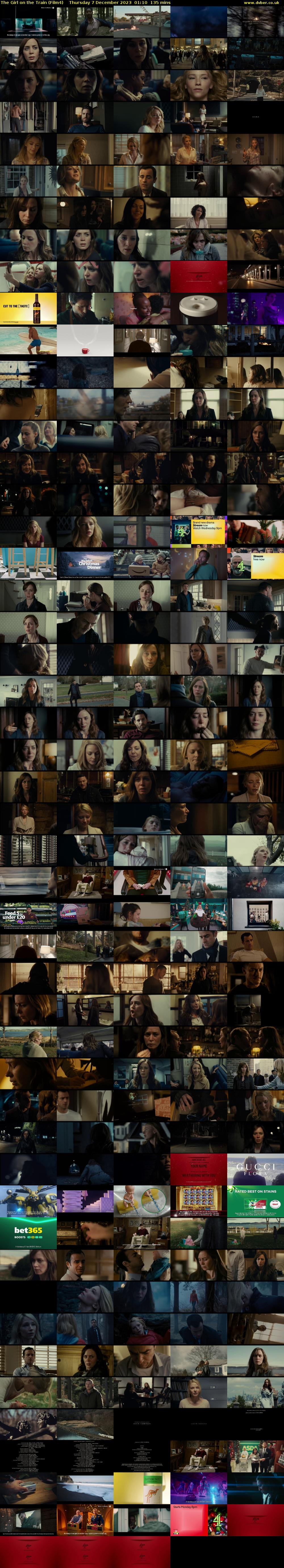 The Girl on the Train (Film4) Thursday 7 December 2023 01:10 - 03:25