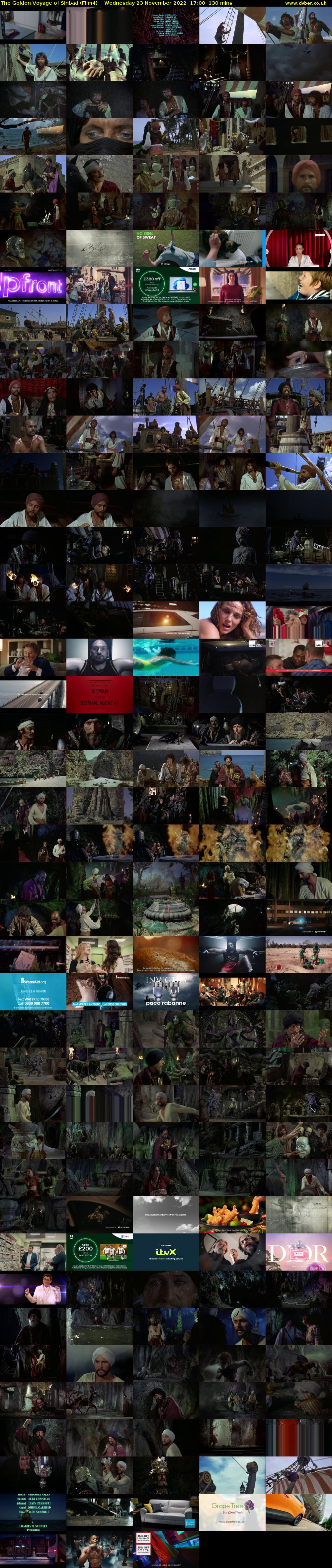 The Golden Voyage of Sinbad (Film4) Wednesday 23 November 2022 17:00 - 19:10