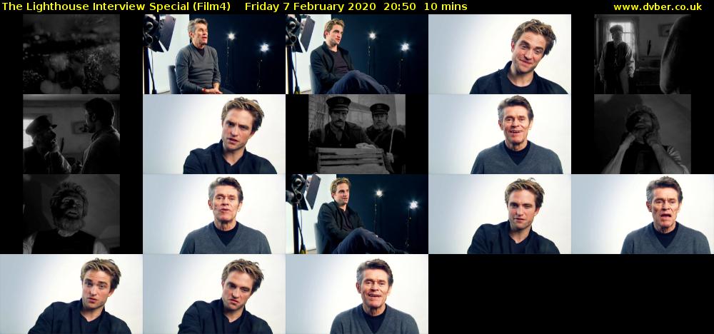 The Lighthouse Interview Special (Film4) Friday 7 February 2020 20:50 - 21:00