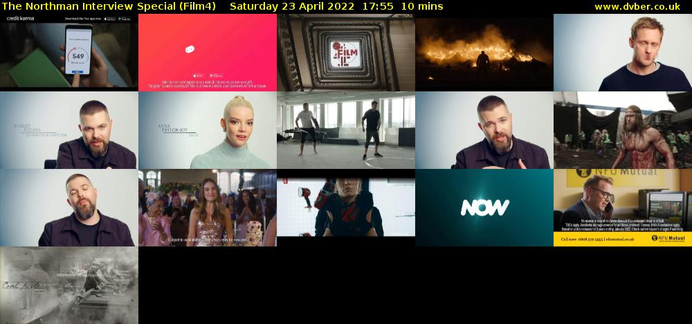 The Northman Interview Special (Film4) Saturday 23 April 2022 17:55 - 18:05