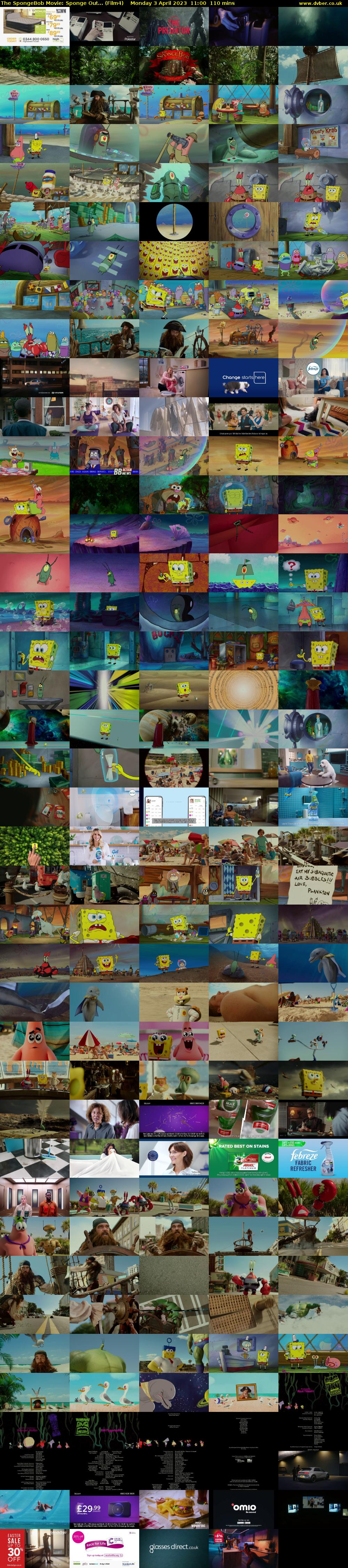 The SpongeBob Movie: Sponge Out... (Film4) Monday 3 April 2023 11:00 - 12:50