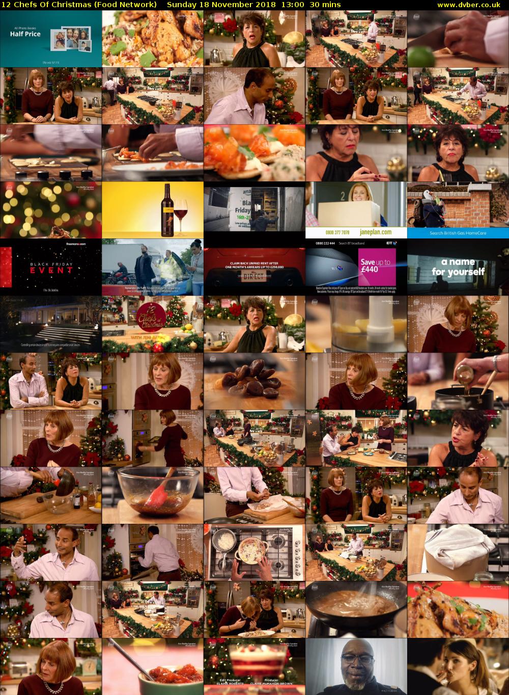 12 Chefs Of Christmas (Food Network) Sunday 18 November 2018 13:00 - 13:30