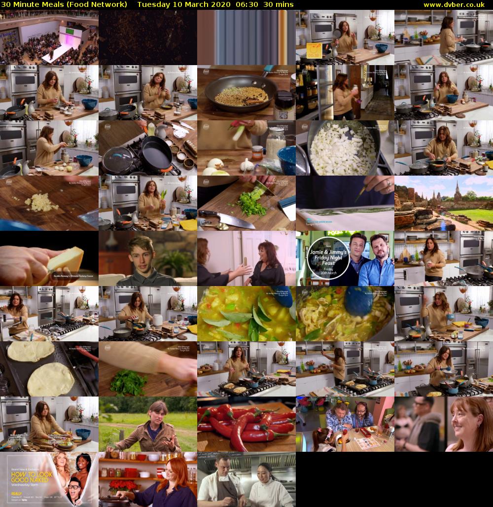 30 Minute Meals (Food Network) Tuesday 10 March 2020 06:30 - 07:00