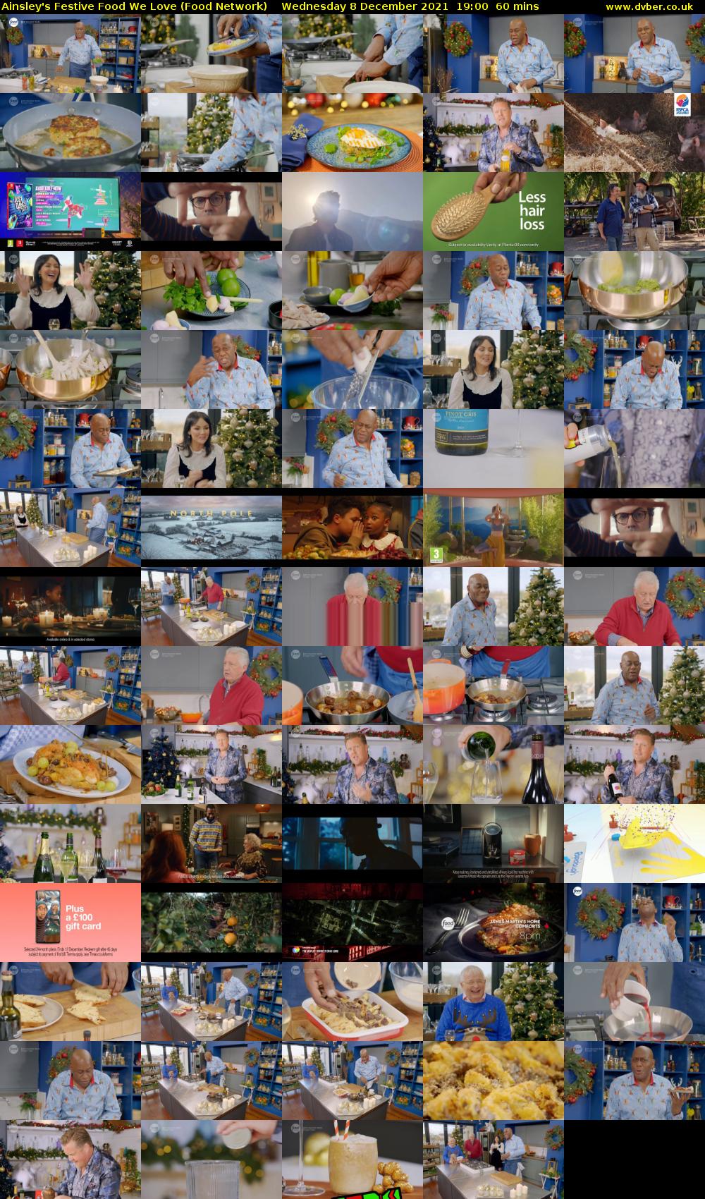 Ainsley's Festive Food We Love (Food Network) Wednesday 8 December 2021 19:00 - 20:00