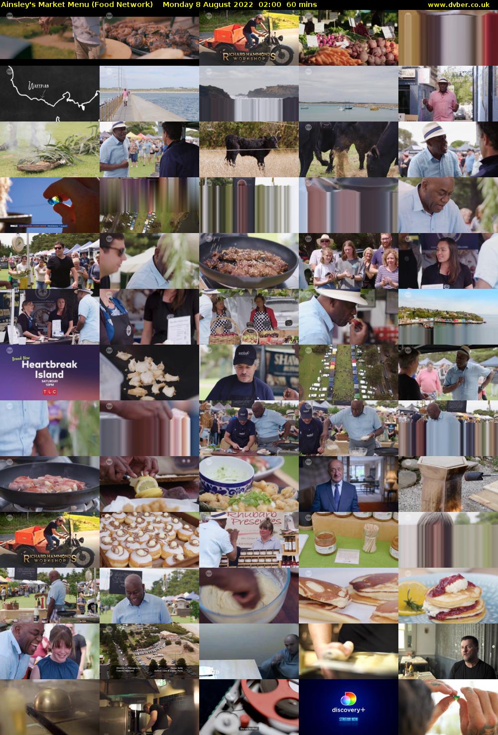 Ainsley's Market Menu (Food Network) Monday 8 August 2022 02:00 - 03:00