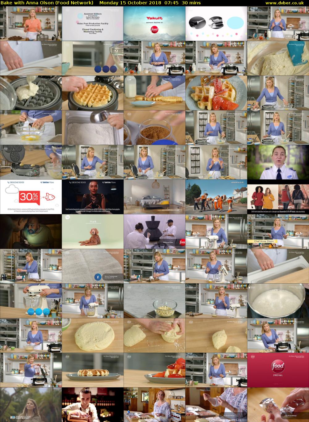 Bake with Anna Olson (Food Network) Monday 15 October 2018 07:45 - 08:15