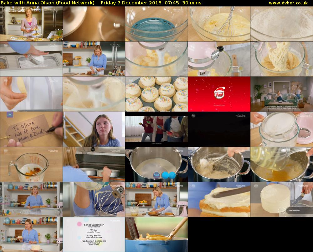 Bake with Anna Olson (Food Network) Friday 7 December 2018 07:45 - 08:15
