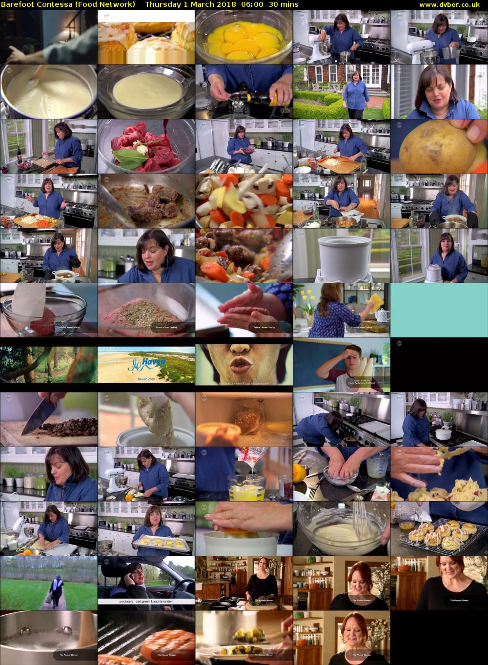 Barefoot Contessa (Food Network) Thursday 1 March 2018 06:00 - 06:30