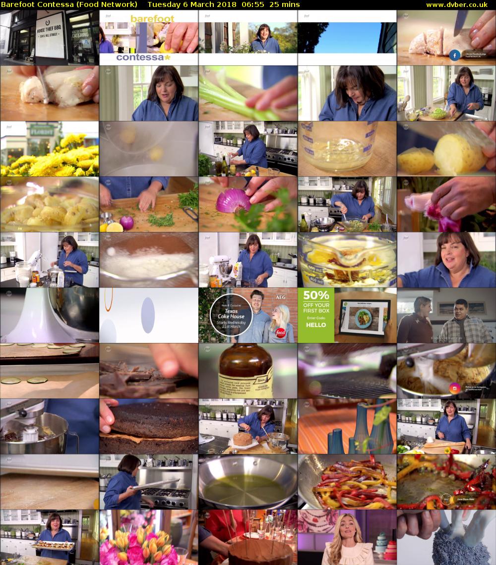 Barefoot Contessa (Food Network) Tuesday 6 March 2018 06:55 - 07:20