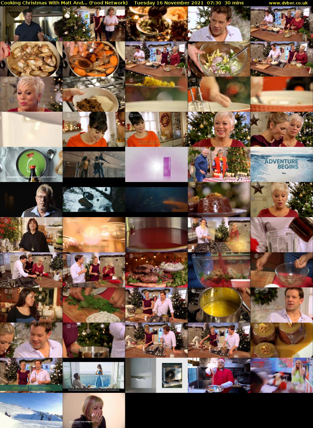 Cooking Christmas With Matt And... (Food Network) Tuesday 16 November 2021 07:30 - 08:00