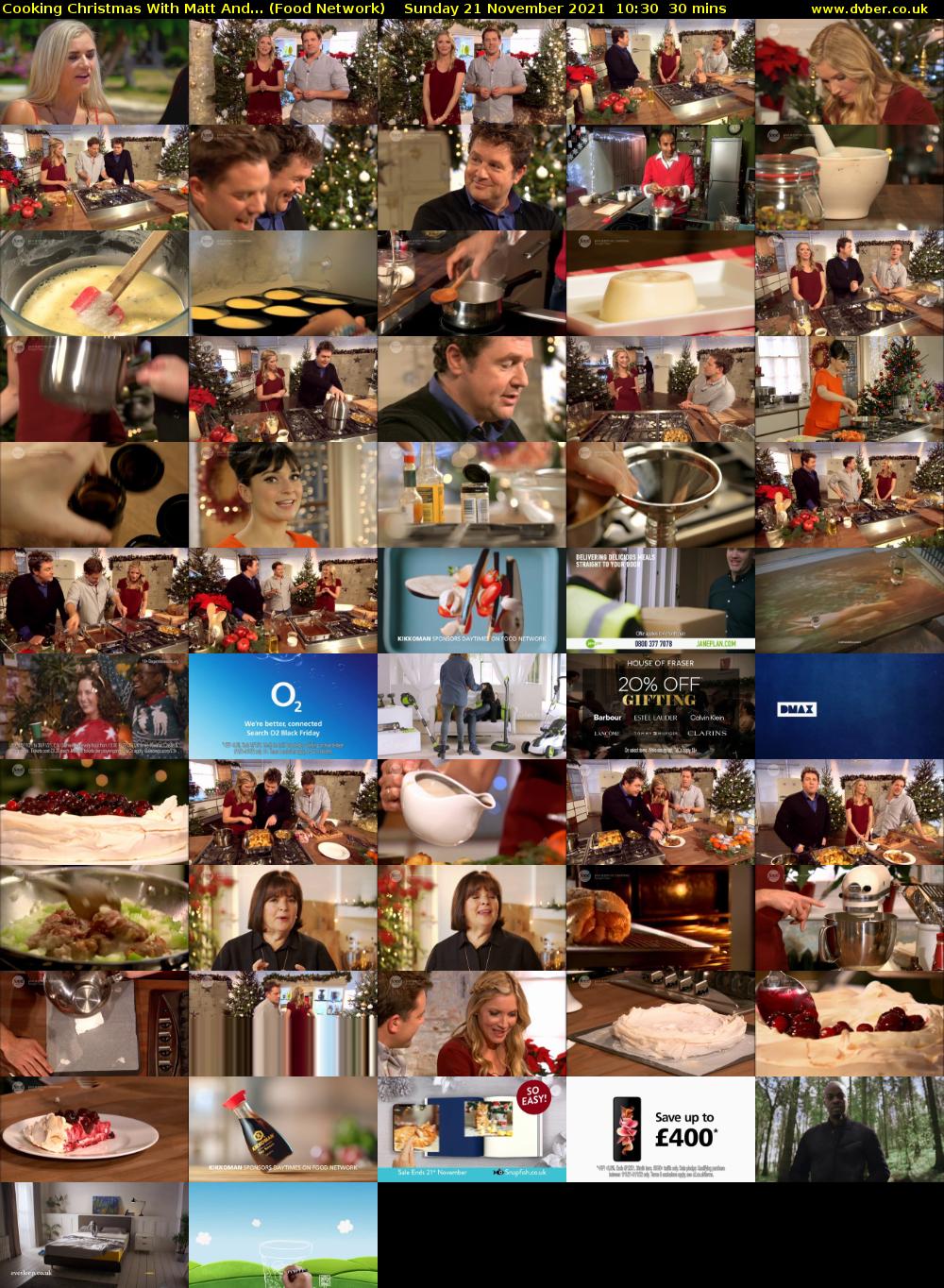 Cooking Christmas With Matt And... (Food Network) Sunday 21 November 2021 10:30 - 11:00
