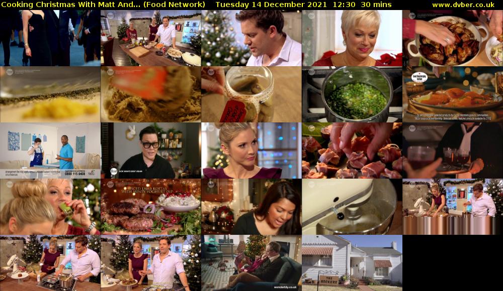 Cooking Christmas With Matt And... (Food Network) Tuesday 14 December 2021 12:30 - 13:00