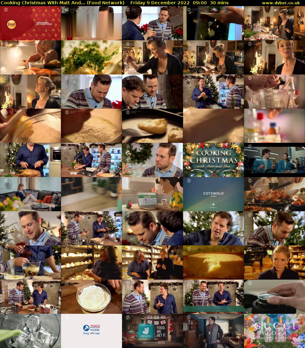 Cooking Christmas With Matt And... (Food Network) Friday 9 December 2022 09:00 - 09:30