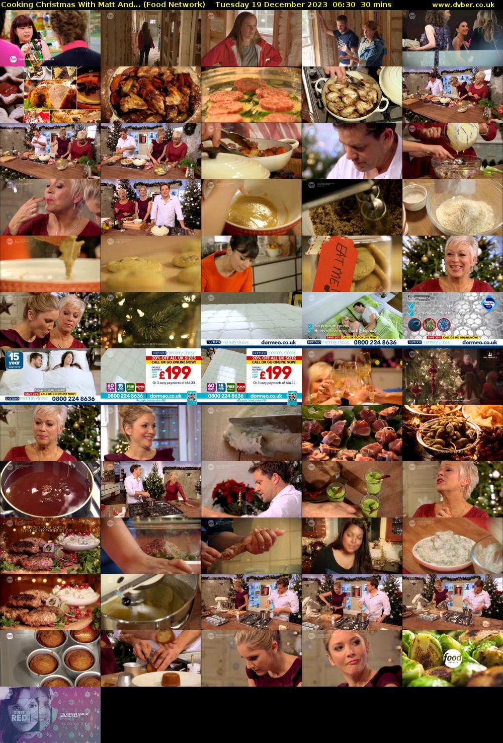 Cooking Christmas With Matt And... (Food Network) Tuesday 19 December 2023 06:30 - 07:00