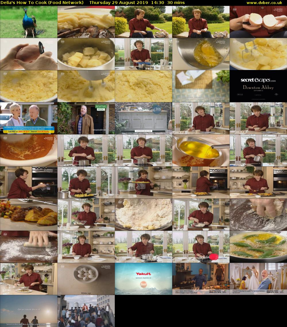 Delia's How To Cook (Food Network) Thursday 29 August 2019 14:30 - 15:00