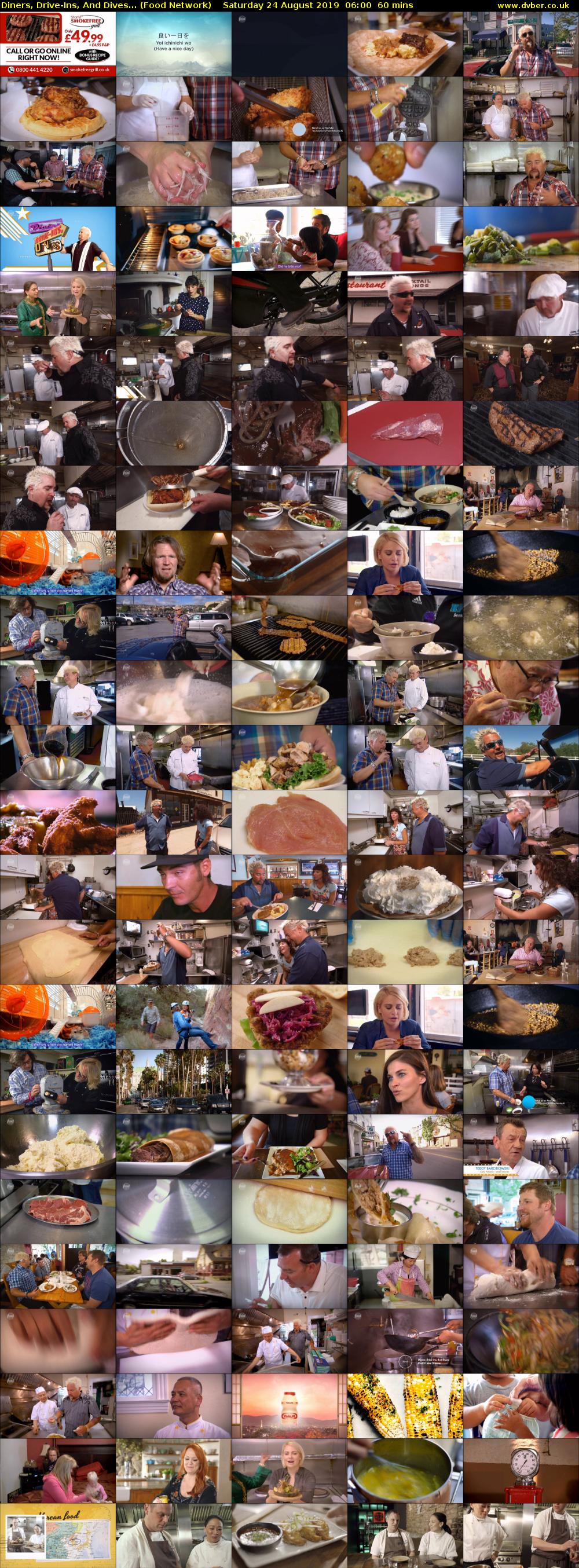 Diners, Drive-Ins, And Dives... (Food Network) Saturday 24 August 2019 06:00 - 07:00