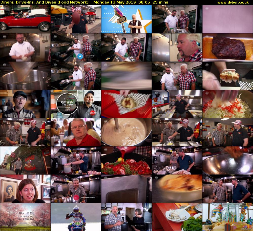 Diners, Drive-Ins, And Dives (Food Network) Monday 13 May 2019 08:05 - 08:30