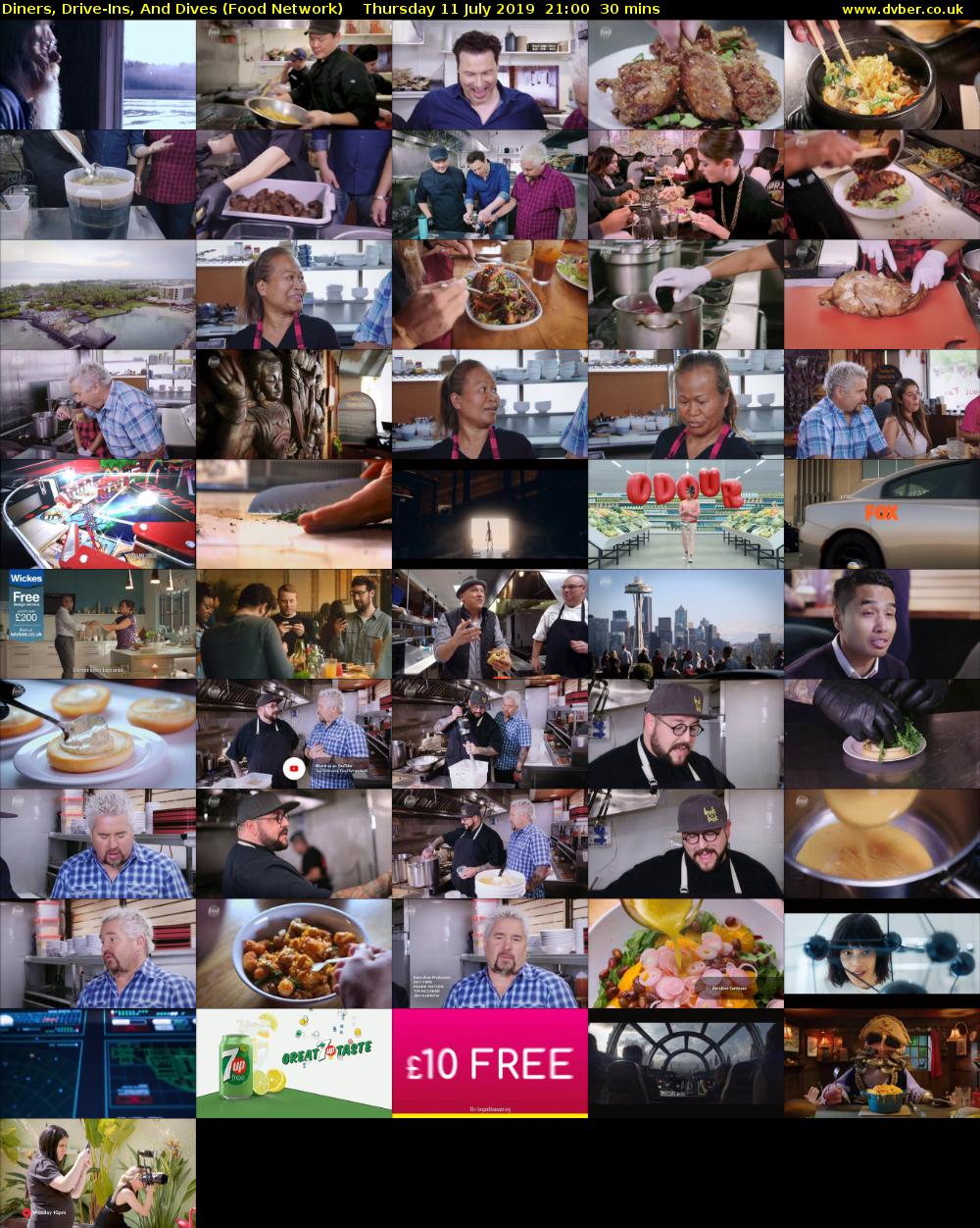 Diners, Drive-Ins, And Dives (Food Network) Thursday 11 July 2019 21:00 - 21:30