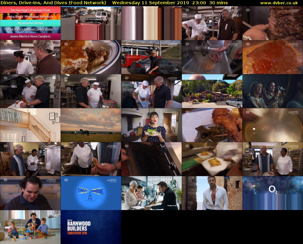 Diners, Drive-Ins, And Dives (Food Network) Wednesday 11 September 2019 23:00 - 23:30