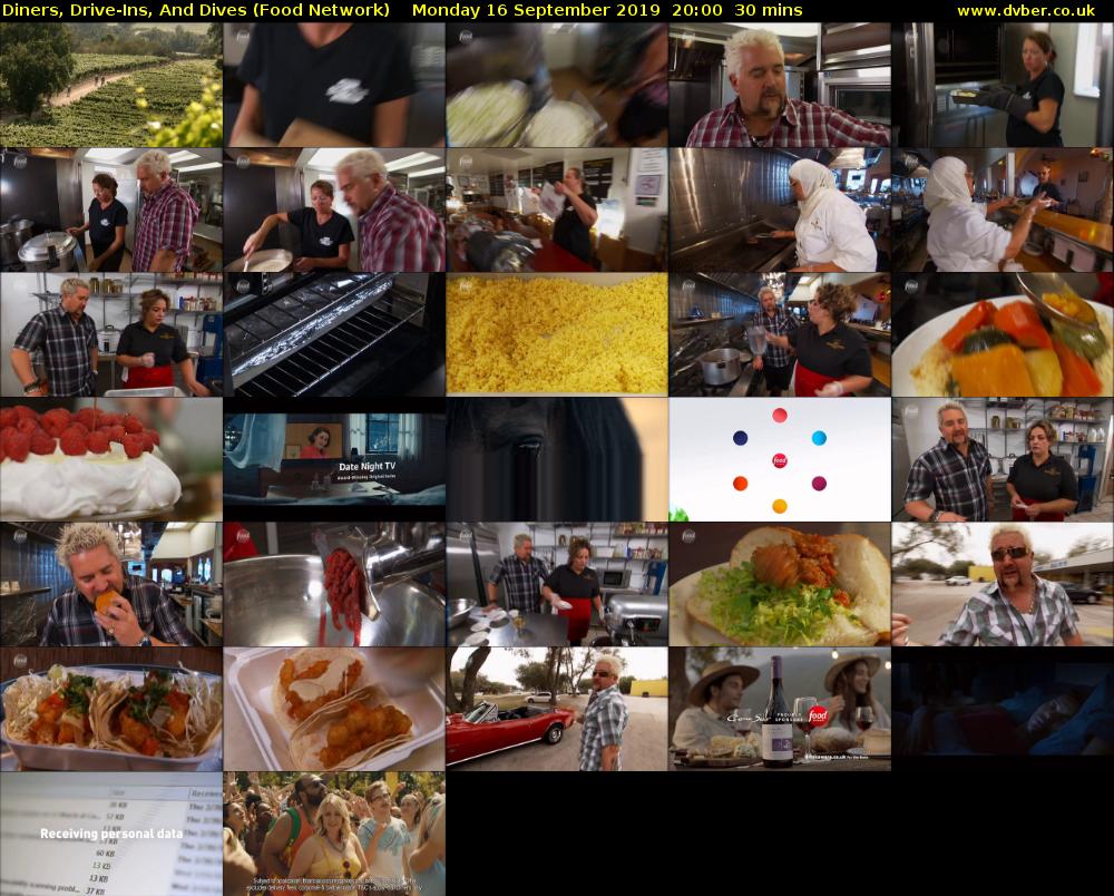 Diners, Drive-Ins, And Dives (Food Network) Monday 16 September 2019 20:00 - 20:30