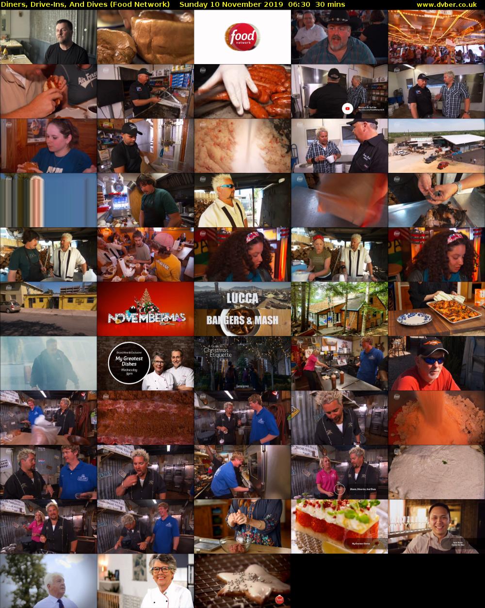 Diners, Drive-Ins, And Dives (Food Network) Sunday 10 November 2019 06:30 - 07:00