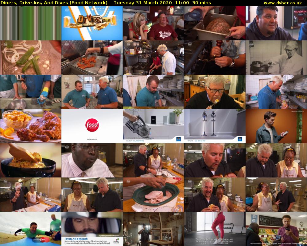 Diners, Drive-Ins, And Dives (Food Network) Tuesday 31 March 2020 11:00 - 11:30