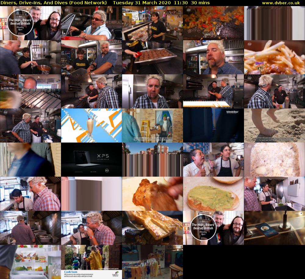 Diners, Drive-Ins, And Dives (Food Network) Tuesday 31 March 2020 11:30 - 12:00