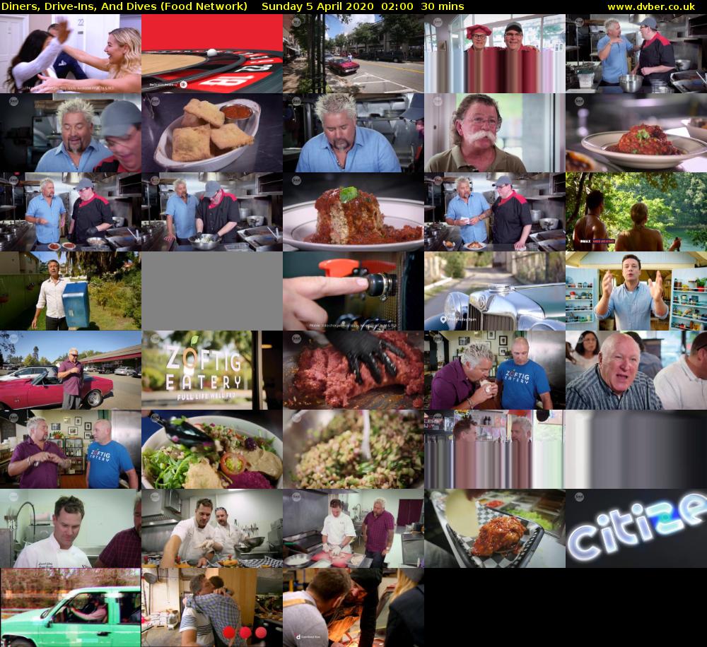 Diners, Drive-Ins, And Dives (Food Network) Sunday 5 April 2020 02:00 - 02:30