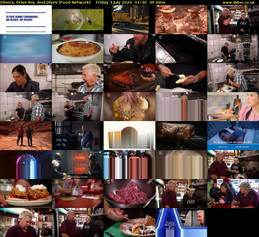 Diners, Drive-Ins, And Dives (Food Network) Friday 3 July 2020 01:30 - 02:00