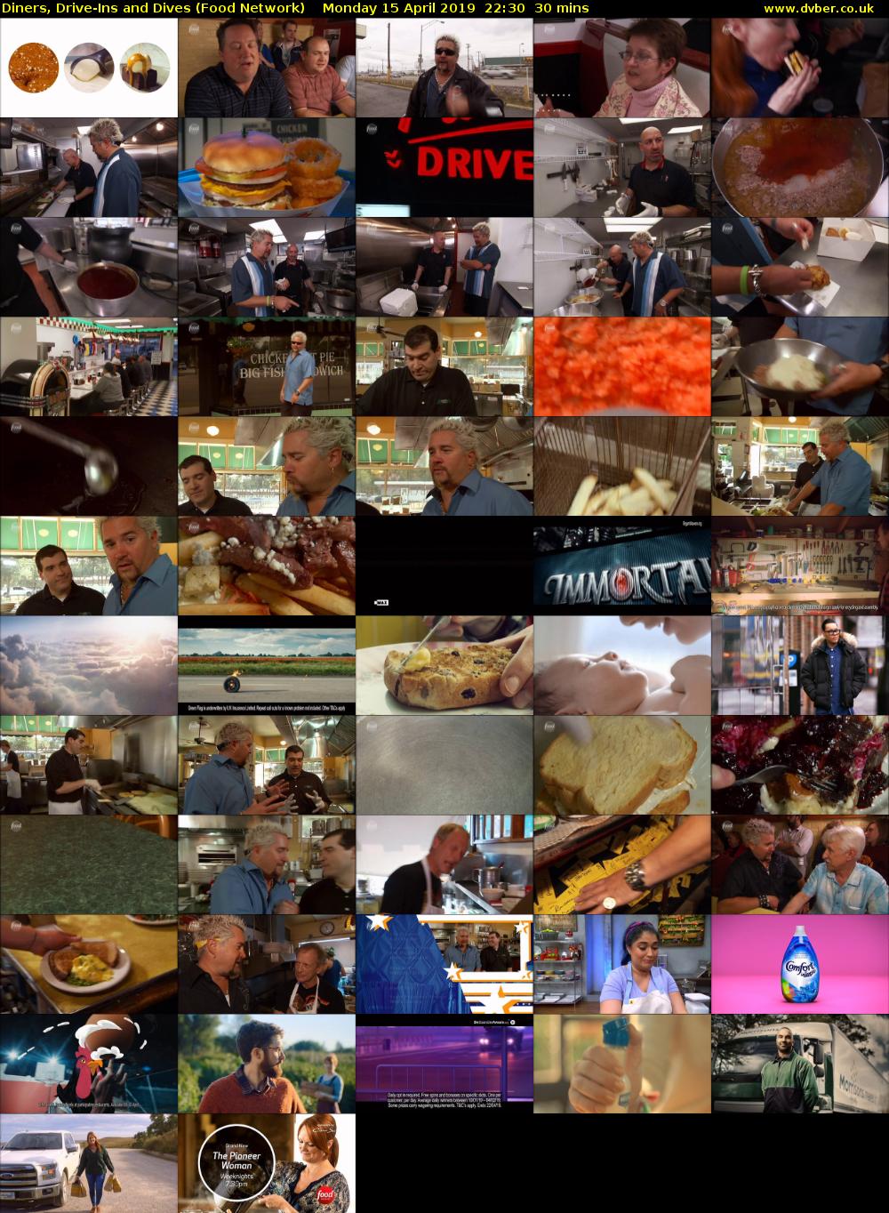 Diners, Drive-Ins And Dives (Food Network) Monday 15 April 2019 22:30 - 23:00