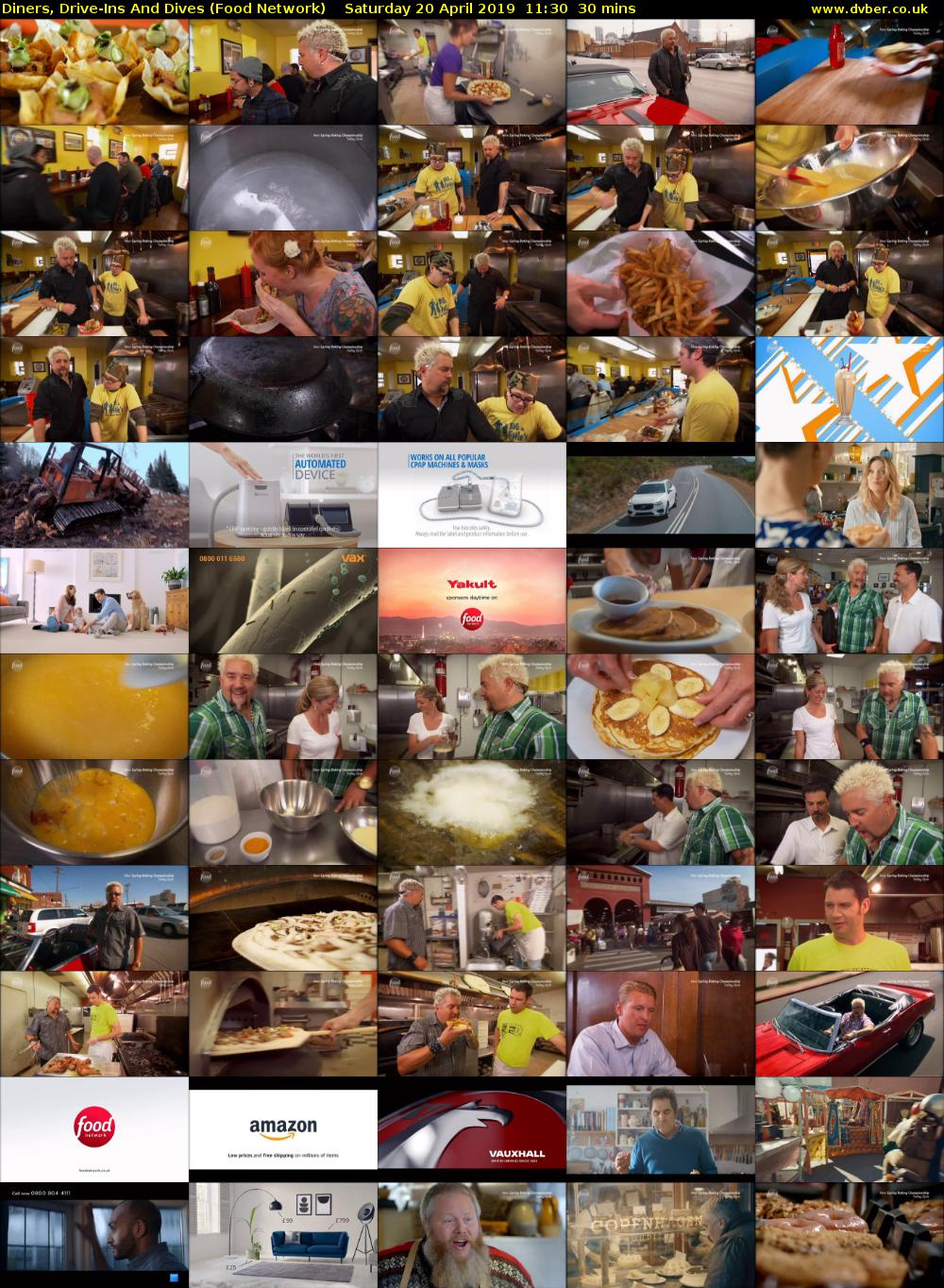 Diners, Drive-Ins And Dives (Food Network) Saturday 20 April 2019 11:30 - 12:00