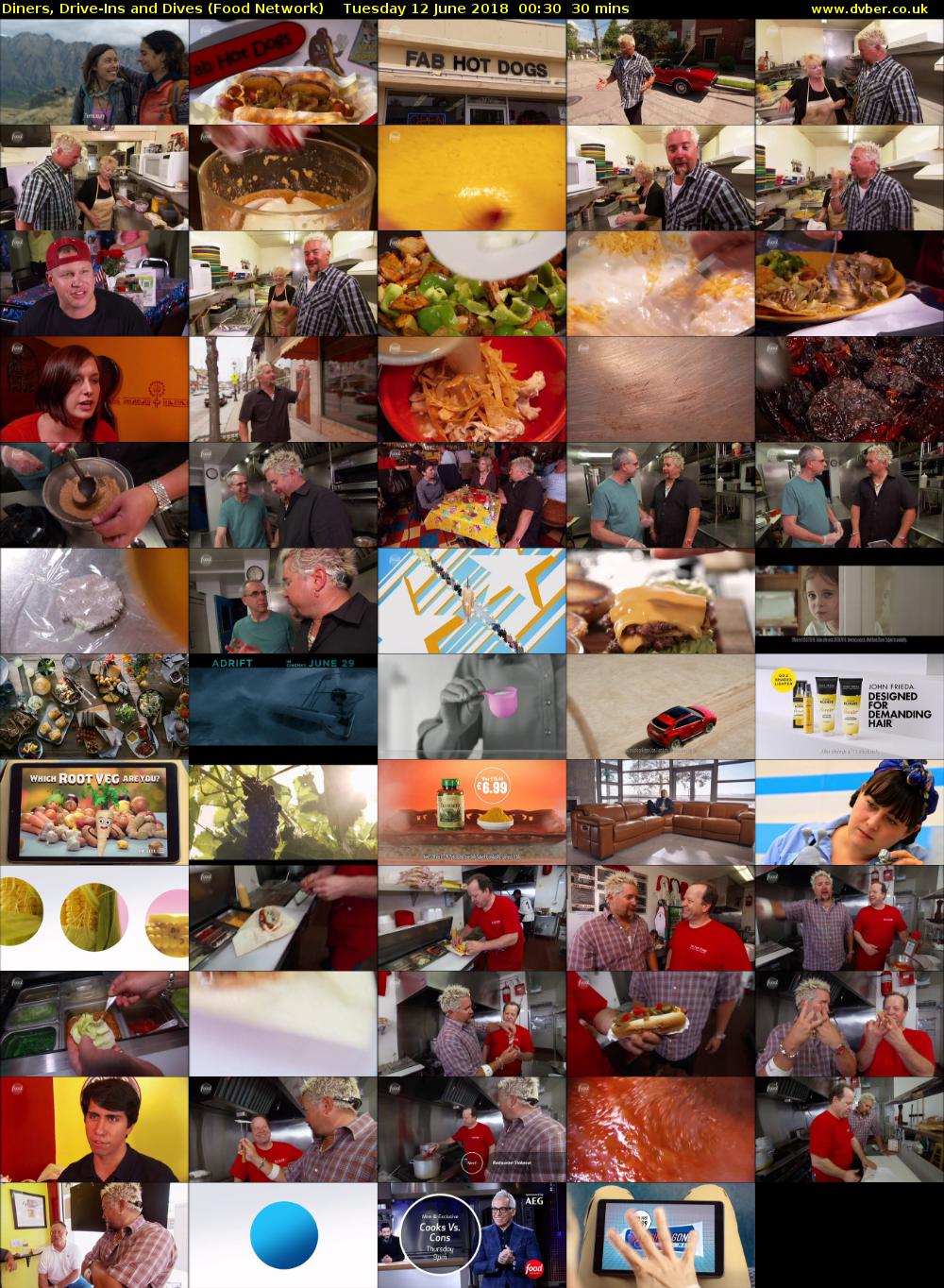 Diners, Drive-Ins and Dives (Food Network) Tuesday 12 June 2018 00:30 - 01:00