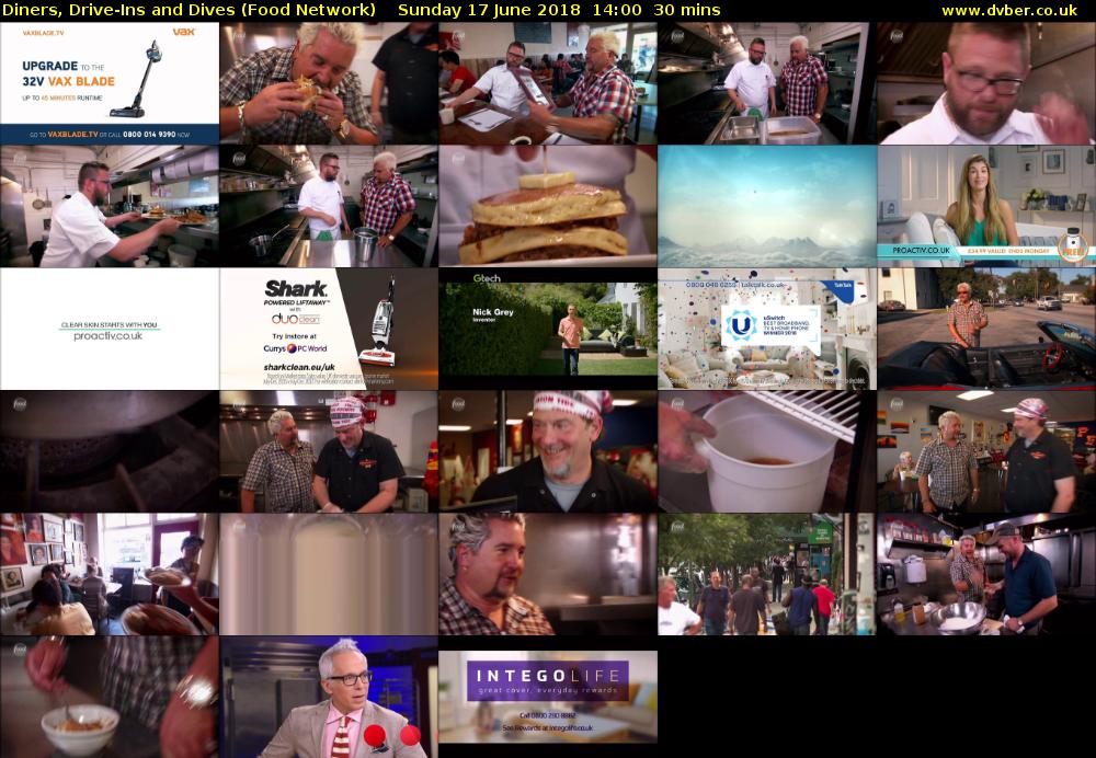 Diners, Drive-Ins and Dives (Food Network) Sunday 17 June 2018 14:00 - 14:30