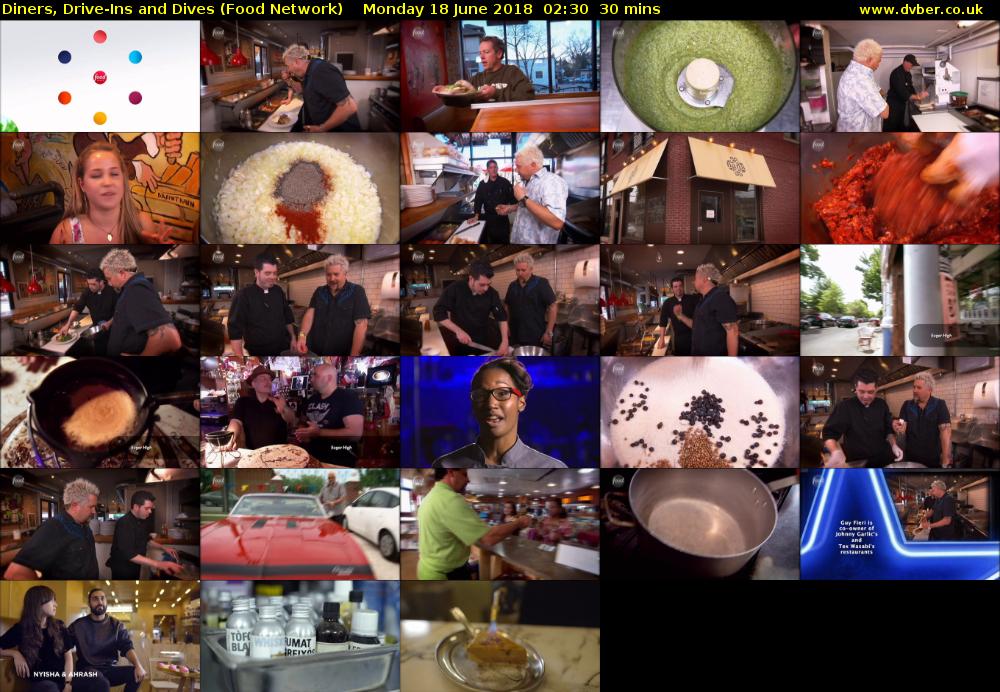 Diners, Drive-Ins and Dives (Food Network) Monday 18 June 2018 02:30 - 03:00