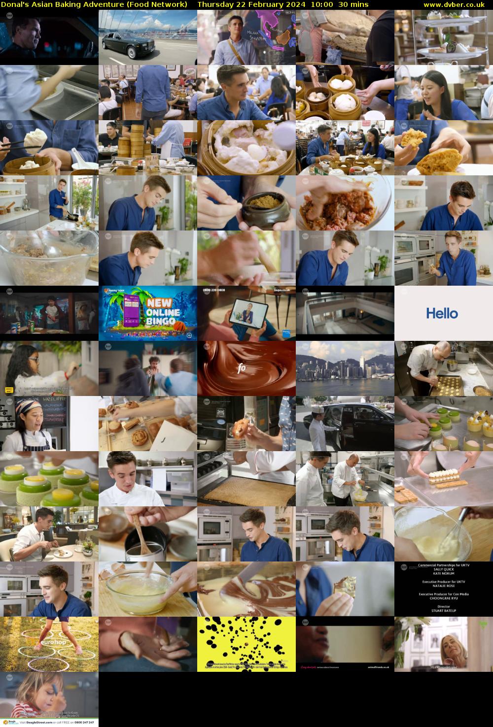 Donal's Asian Baking Adventure (Food Network) Thursday 22 February 2024 10:00 - 10:30