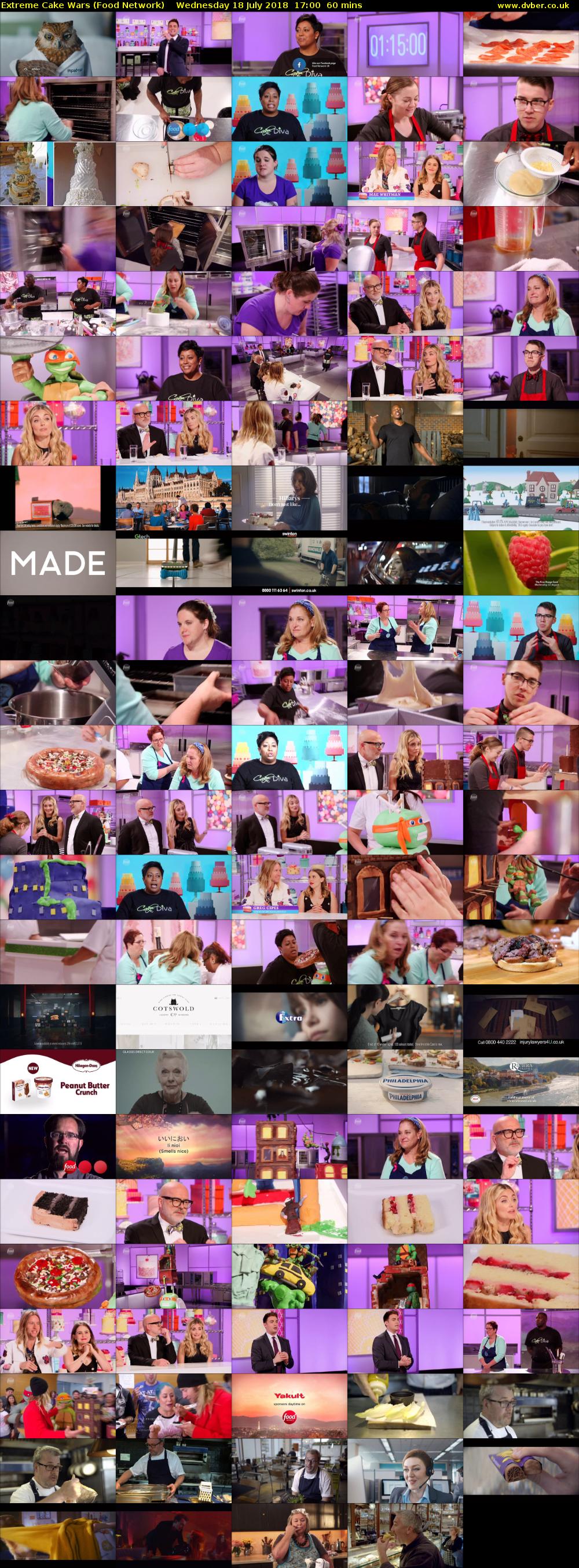 Extreme Cake Wars (Food Network) Wednesday 18 July 2018 17:00 - 18:00