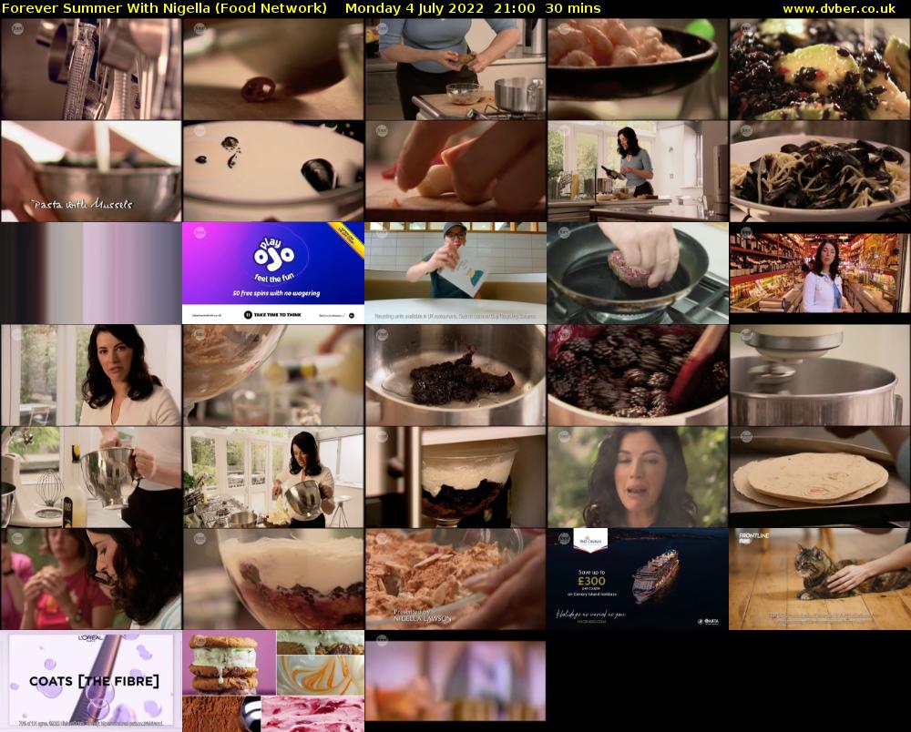 Forever Summer with Nigella (Food Network) Monday 4 July 2022 21:00 - 21:30