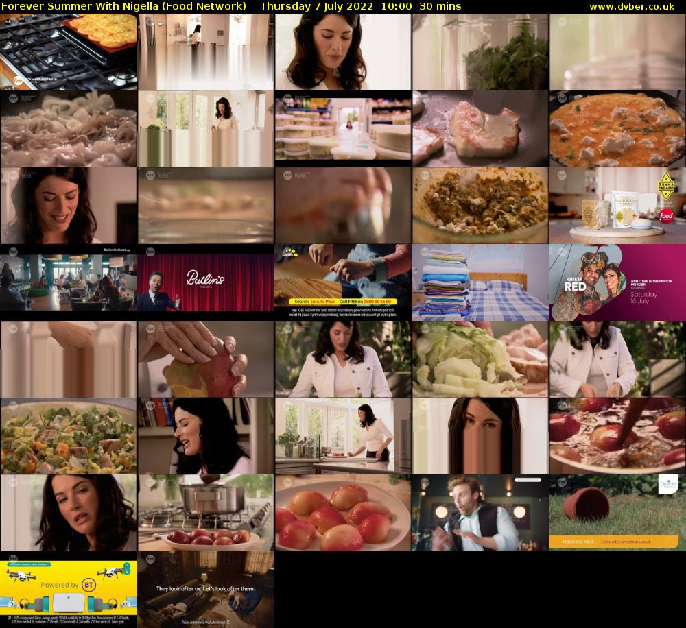 Forever Summer with Nigella (Food Network) Thursday 7 July 2022 10:00 - 10:30