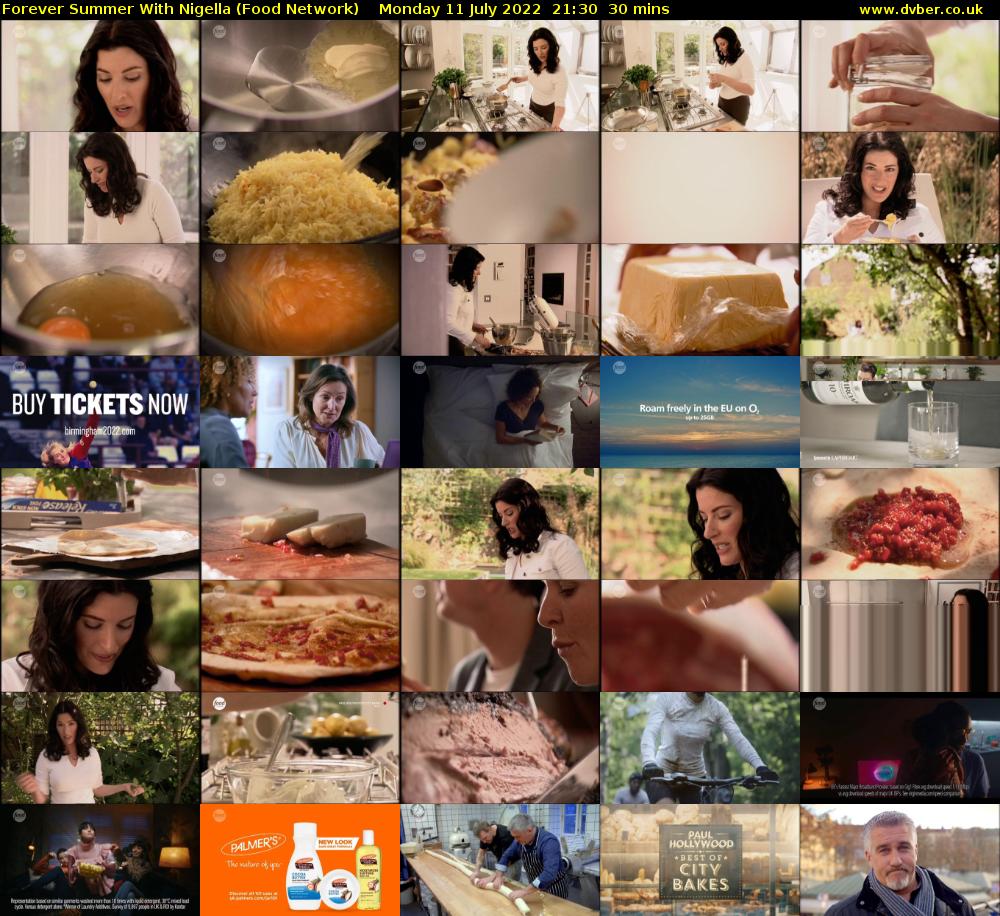 Forever Summer with Nigella (Food Network) Monday 11 July 2022 21:30 - 22:00