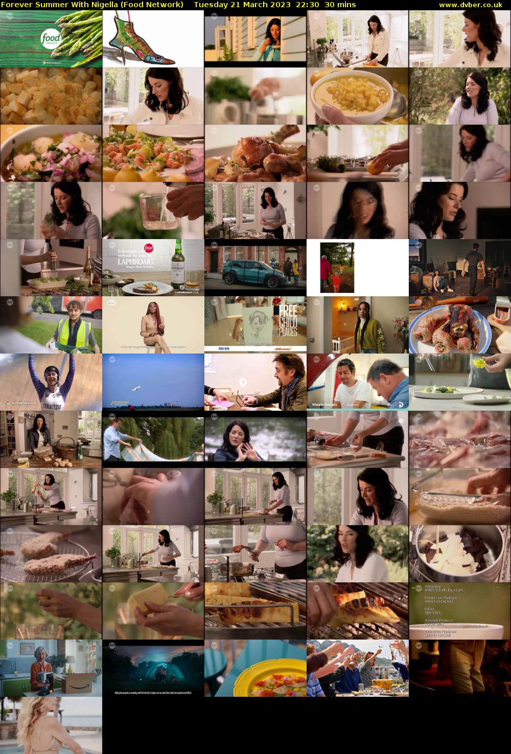 Forever Summer with Nigella (Food Network) Tuesday 21 March 2023 22:30 - 23:00