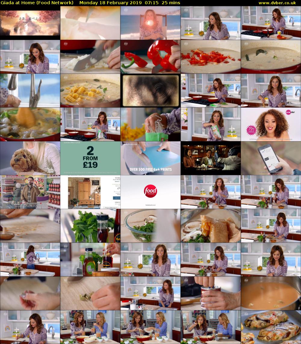Giada at Home (Food Network) Monday 18 February 2019 07:15 - 07:40