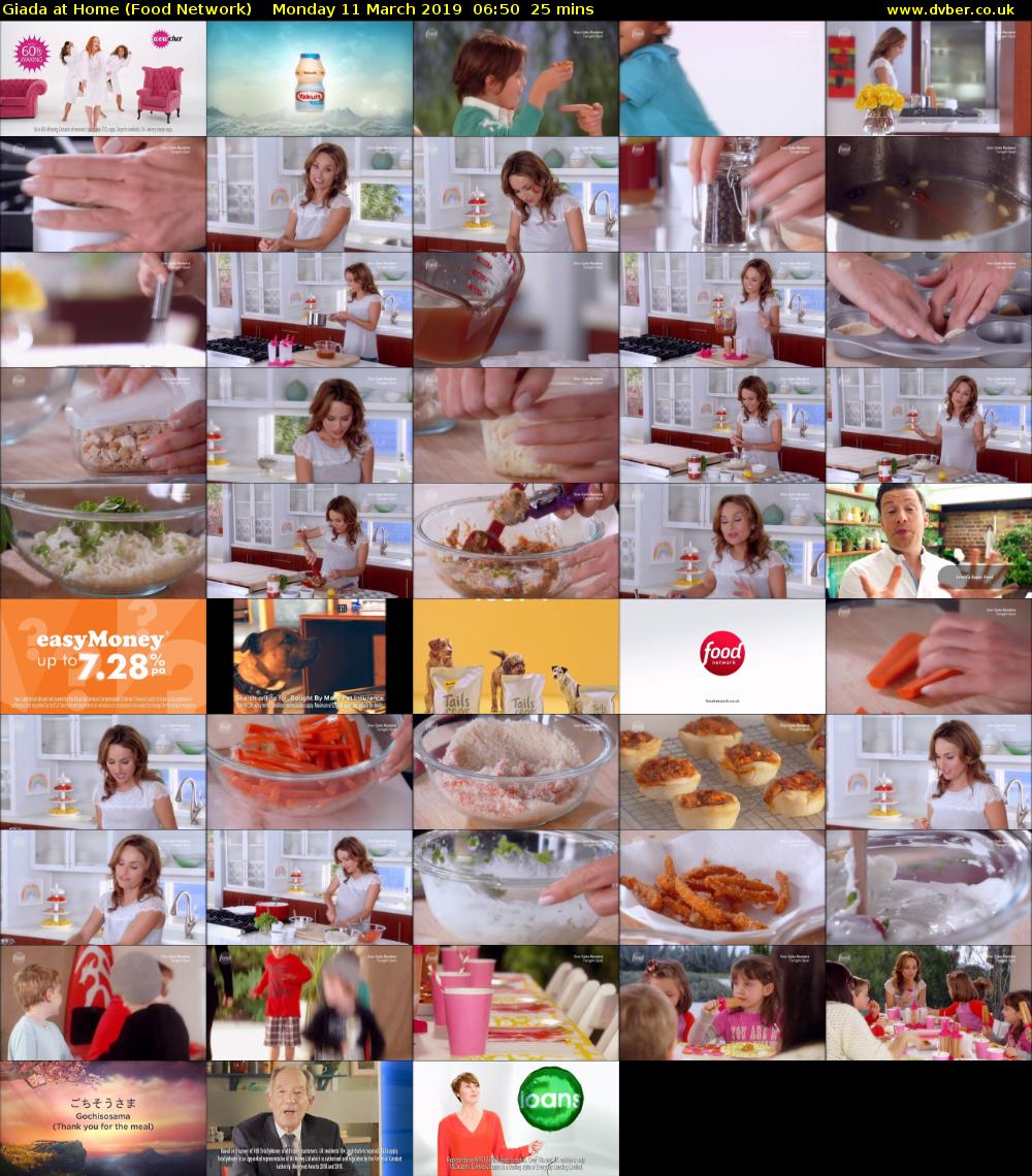 Giada at Home (Food Network) Monday 11 March 2019 06:50 - 07:15