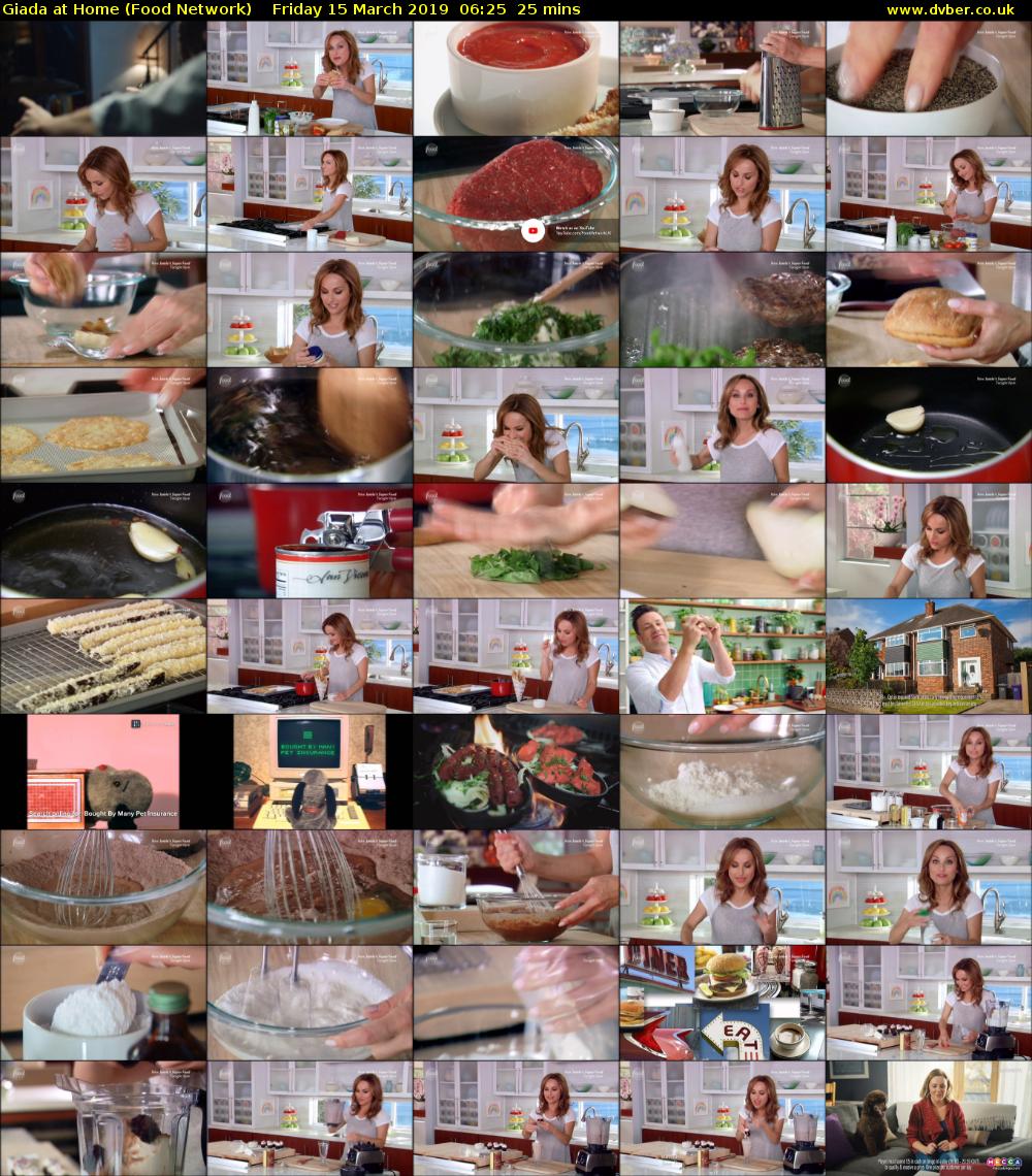 Giada at Home (Food Network) Friday 15 March 2019 06:25 - 06:50