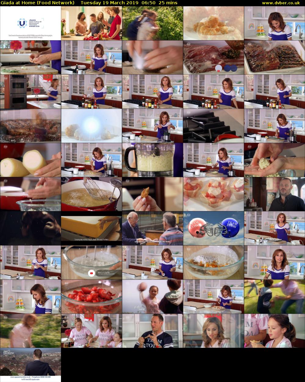 Giada at Home (Food Network) Tuesday 19 March 2019 06:50 - 07:15