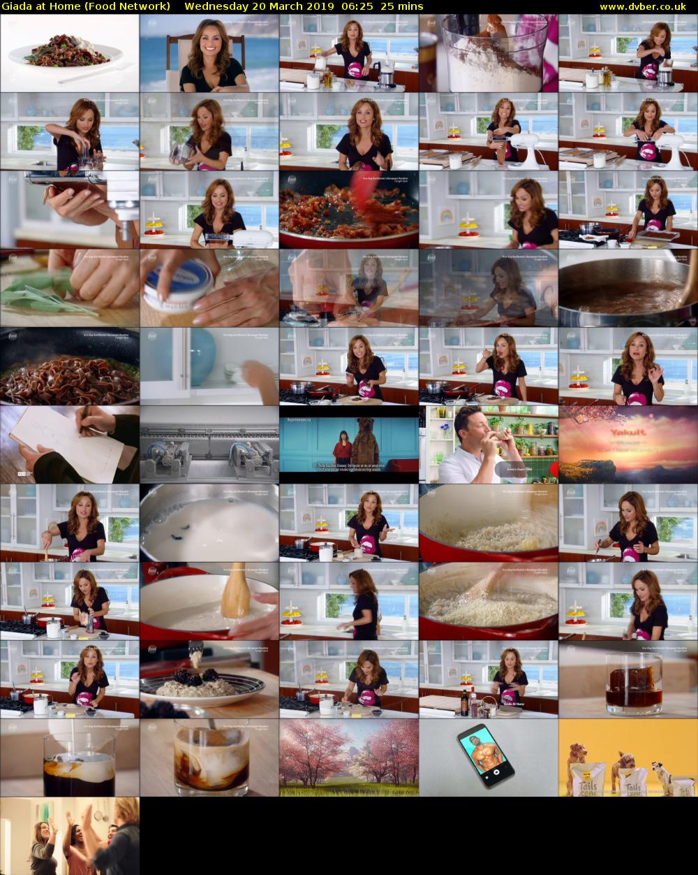 Giada at Home (Food Network) Wednesday 20 March 2019 06:25 - 06:50