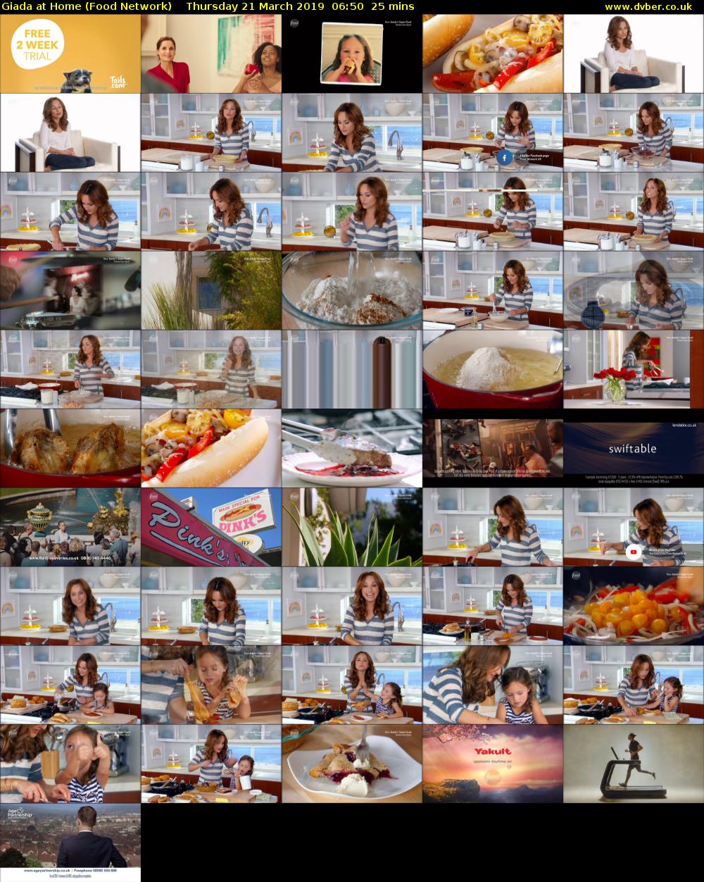 Giada at Home (Food Network) Thursday 21 March 2019 06:50 - 07:15