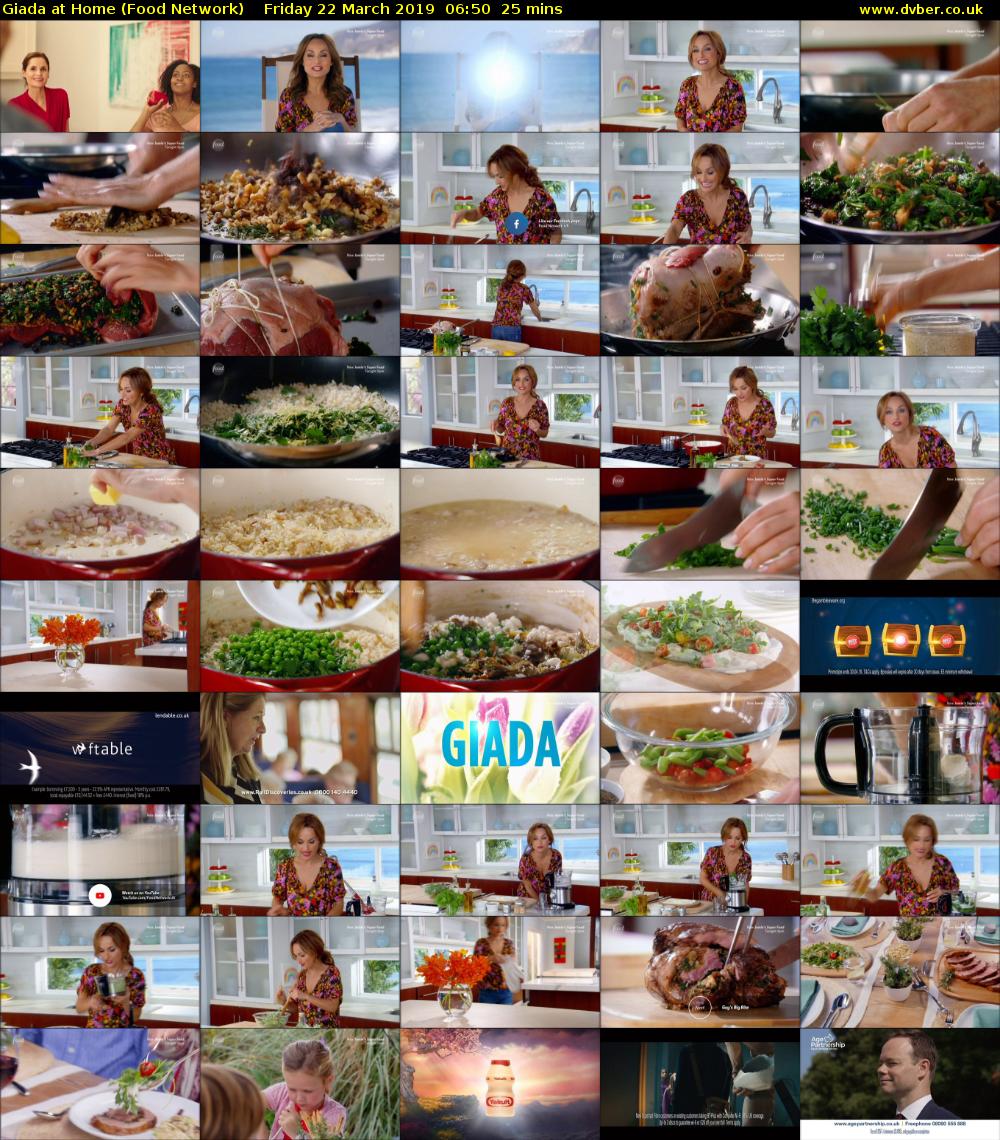 Giada at Home (Food Network) Friday 22 March 2019 06:50 - 07:15
